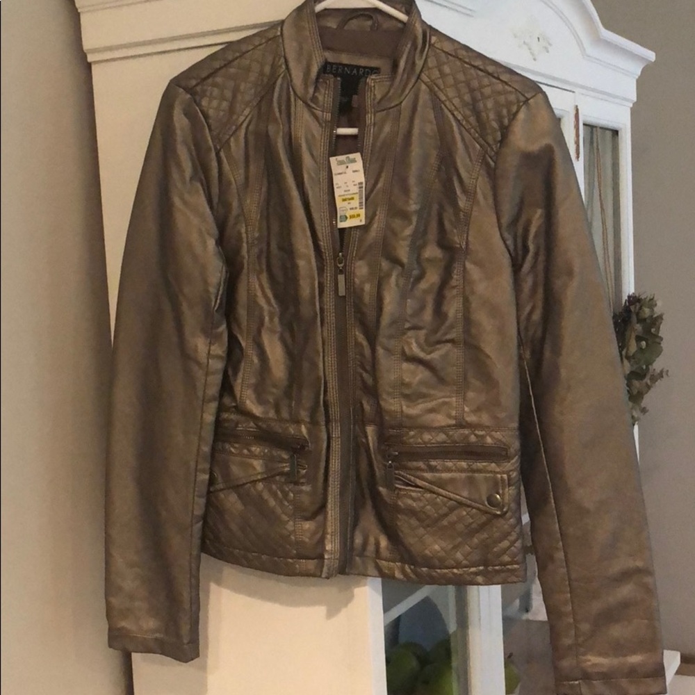 NWT Faux Leather Jacket